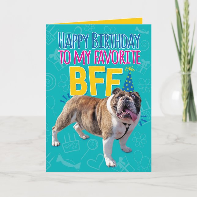 Funny BFF Birthday Card to Burping, Farting Friend (Front)