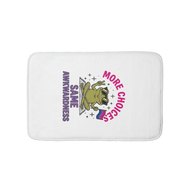 Funny Bi Frog Pride Shirt Design_1 Bath Mat (Front)