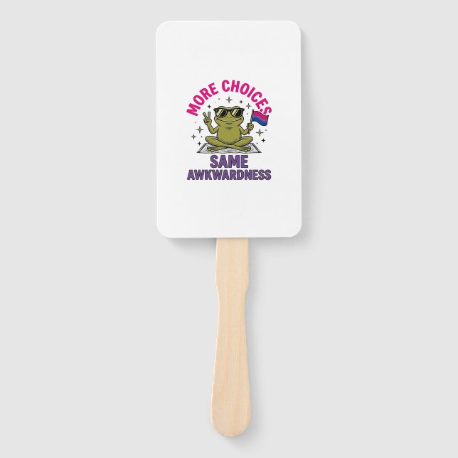 Funny Bi Frog Pride Shirt Design_1 Hand Fan (Front)