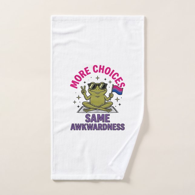 Funny Bi Frog Pride Shirt Design_1 Hand Towel (Hand Towel)