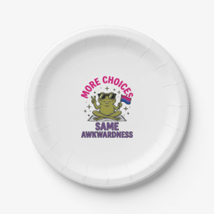 Funny Bi Frog Pride Shirt Design_1 Paper Plate