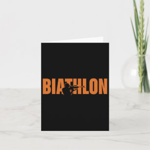 Funny Biathlon Biathlete Shooting Skiing Target Sp Card