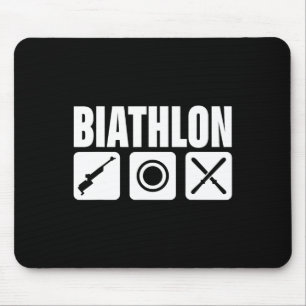 Funny Biathlon Biathlete Target Sports Shooting Sk Mouse Pad
