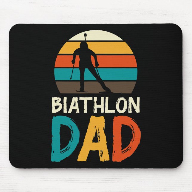 Funny Biathlon Winter Ski Skiing Fun Lovers 4  Mouse Pad (Front)