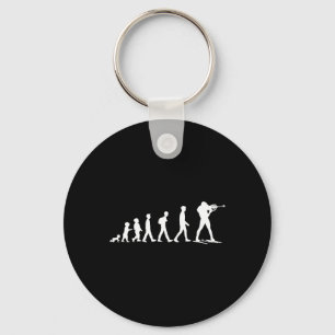 Funny Biathlon Winter Ski Skiing Fun Lovers 7 Keychain