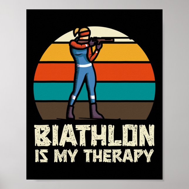 Funny Biathlon Winter Ski Skiing Fun Lovers  Poster (Front)