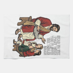 Funny Bible Story Vintage Religious Teacher Shirt Kitchen Towel