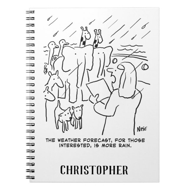 Funny Bible Study or Biblical Story of Noah's Ark Notebook (Front)