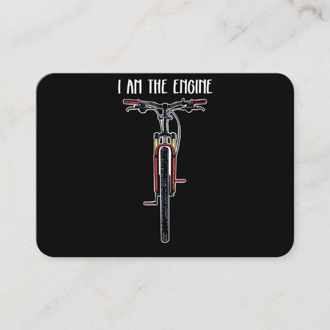 Funny Bicycle I Am The Engine Business Card (Front)