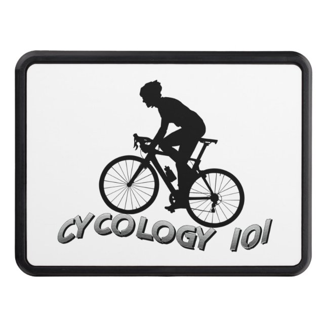 Funny Bicycle Riding Biking Cycling Trailer Hitch Cover (Front)