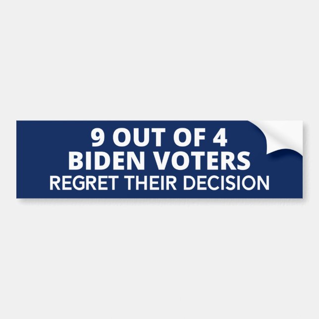 Funny Biden Bumper Sticker (Front)