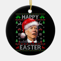 Funny Biden Confused Happy Easter Ugly Christmas T