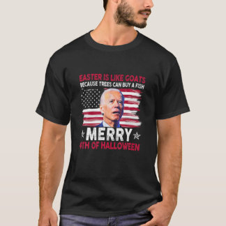 Funny Biden Dazed Merry 4Th July Happy Halloween A T-Shirt