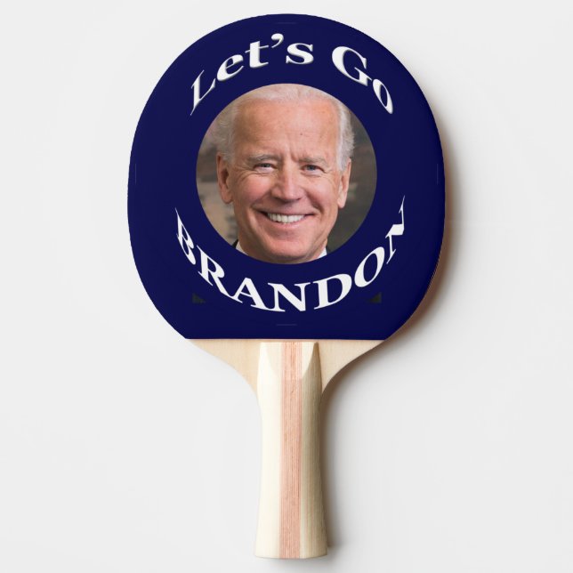 Funny Biden Let's Go Brandon Ping Pong Paddle (Front)