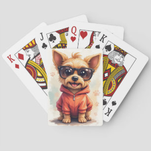 Funny Biewer Terrier Kawaii Dog Playing Cards