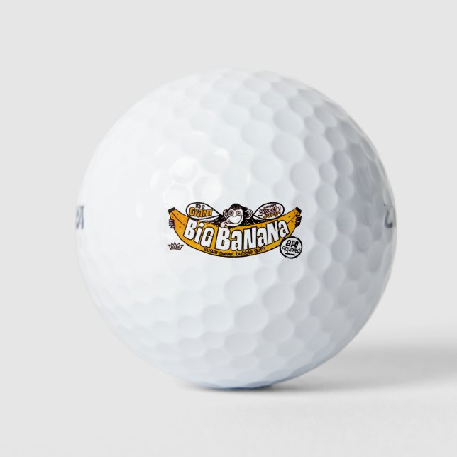 Funny big banana gum golf balls (Front)
