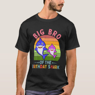 Funny Big Bro Of The Shark Birthday Big Bro Matchi T-Shirt