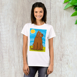 Funny Big Brown Dog Sitting in the Sun T-Shirt