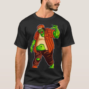 Funny Big Fat Zombie Walker with hat drawing Best  T-Shirt
