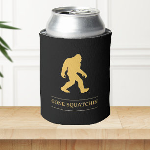 Funny Big Foot Gone Squatchin Sasquatch Can Cooler