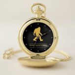 Funny Big Foot Gone Squatchin Sasquatch Pocket Watch<br><div class="desc">Fun gift for anyone. To change the colour of the Bigfoot,  simply press the customize it button and choose any colour.</div>