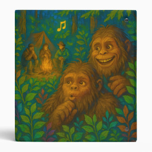 Funny Big Foot Noises in Woods Fantasy Art Binder
