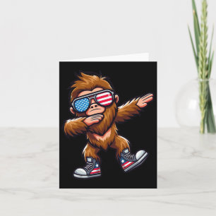 Funny Big Foot Sasquatch 4th Of July  Card