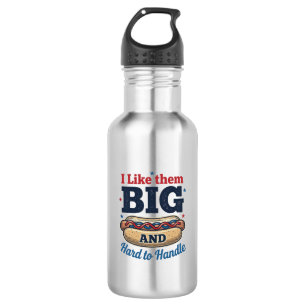Funny Big Hot Dog Vintage T-Shirt Design_1 532 Ml Water Bottle