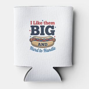 Funny Big Hot Dog Vintage T-Shirt Design_1 Can Cooler