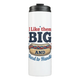 Funny Big Hot Dog Vintage T-Shirt Design_1 Thermal Tumbler