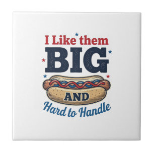 Funny Big Hot Dog Vintage T-Shirt Design_1 Tile