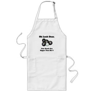 Funny Big Lawn Bowls, Long Apron