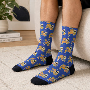 Funny Big Poppa Popcorn Dad and Grandpa Socks