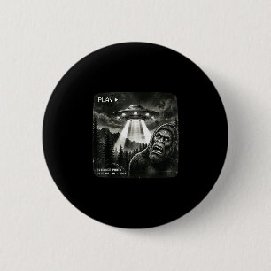 Funny bigfoot alien ufo vintage evidence photo  2 inch round button