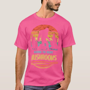 Funny Bigfoot As A Mushroom Hunter Going Mushroom  T-Shirt