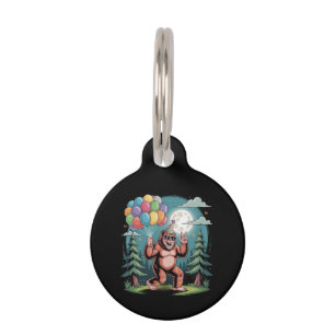 Funny Bigfoot Birthday Party Bash Balloons Pet Tag