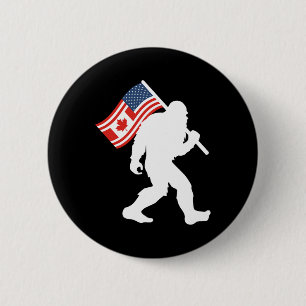 Funny Bigfoot Canada The 51 State Trump Canada U.s 2 Inch Round Button