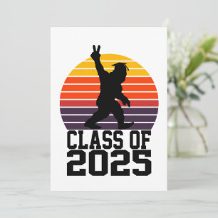 Funny Bigfoot Class of 2025 - Graduation 2025 Invitation