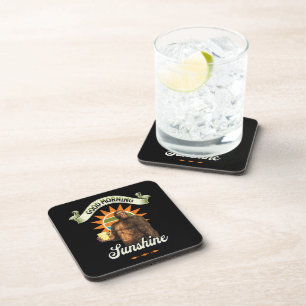 Funny Bigfoot Coffee Morning Humour Coaster