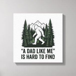 Funny Bigfoot Dad Vintage Forest Shirt Design_1 Canvas Print