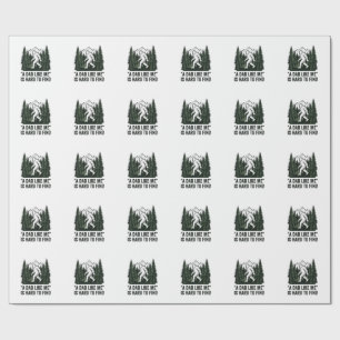Funny Bigfoot Dad Vintage Forest Shirt Design_1 Wrapping Paper