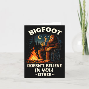 Funny bigfoot for men & women camping hiking card