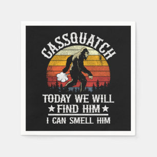 Funny Bigfoot Gassquatch Fart Sasquatch Vintage Napkin
