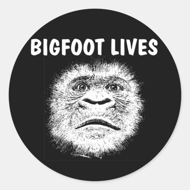 Funny Bigfoot Gifts Classic Round Sticker (Front)