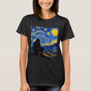 Funny Bigfoot Graphic Van Gogh Style Sasquatch Sta T-Shirt
