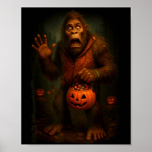 Funny Bigfoot Halloween  Poster