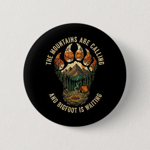 Funny Bigfoot Hiking Team Sasquatch Camng Nature 2 Inch Round Button
