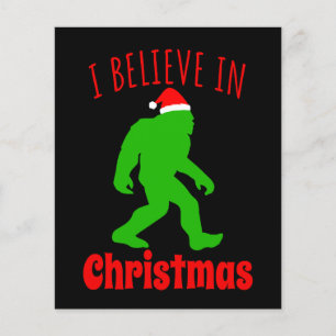 Funny Bigfoot I Believe In Christmas Flyer
