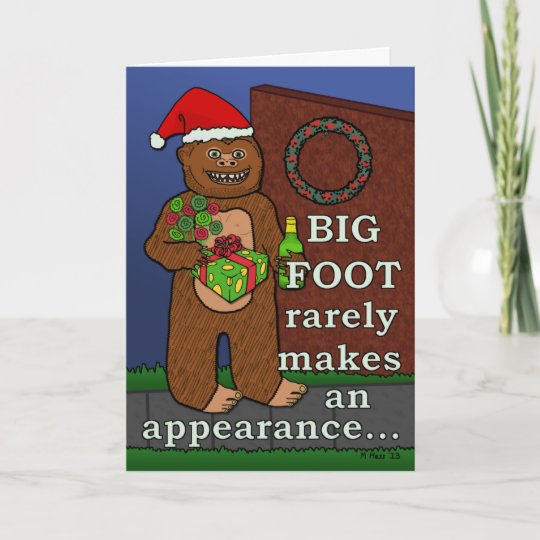 Download Funny Bigfoot Merry Christmas Pun Sasquatch Holiday Card ...