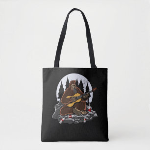 Funny Bigfoot Mountain Camping Hiking Tote Bag